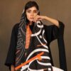 Persian Printed Silk Shawl Double Sided Artistic Calligraphy Sher