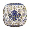 Qajar Tile Persian Floral Coasters – Round Wooden Artistic Set