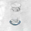Turquoise Persian Geometric Coasters – Round Wooden Artistic Set
