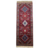 Hand-Knotted Persian Bakhtiyari Arsalan Runner Rug (Tribal Geometric Diamond) - Red Wool