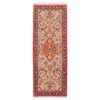 Hand-Knotted Persian Qom Aseman Runner Rug (Classical Floral Medallion) - Red Kork Wool