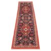 Hand-Knotted Persian Qom Ava Runner Rug (Classical Floral Medallion) - Red Kork Wool
