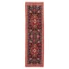 Hand-Knotted Persian Qom Ava Runner Rug (Classical Floral Medallion) - Red Kork Wool