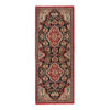 Hand-Knotted Persian Isfahan Shahreza Runner Rug (Classical Floral Medallion) - Black Wool