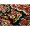 Hand-Knotted Persian Isfahan Shahreza Runner Rug (Classical Floral Medallion) - Black Wool