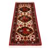 Hand-Knotted Persian Bakhtiyari Sina Runner Rug (Traditional Floral Medallion) - Red Wool