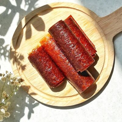 Traditional Homemade Sour Cherry Lavashak – Persian Sour Fruit Leather Roll, 800g
