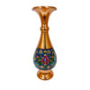 Decorative Copper Vase Hand-Painted with Persian Minakari Enamel, Featuring the Leyli Model with a Romantic Floral Design