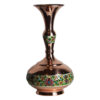 Decorative Copper Vase Hand-Painted with Persian Minakari Enamel, Featuring the Parsa Model with a Traditional Floral Design