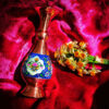 Decorative Copper Vase Hand-Painted with Persian Minakari Enamel, Featuring the Parvaz Model with an Artistic Floral Motif