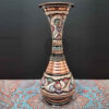 Decorative Copper Vase Hand-Painted with Persian Minakari Enamel, Featuring the Sama Model with a Beautiful Floral Pattern