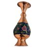 Decorative Copper Vase Hand-Painted with Persian Minakari Enamel, Featuring the Sina Model with a Stunning Floral Design