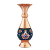 Decorative Copper Vase Hand-Painted with Persian Minakari Enamel, Featuring the Soraya Model with a Timeless Floral Design
