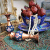 Decorative Copper Vase Hand-Painted with Persian Minakari Enamel, Featuring the Soraya Model with a Timeless Floral Design