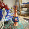 Decorative Copper Vase Hand-Painted with Persian Minakari Enamel, Featuring the Soraya Model with a Timeless Floral Design