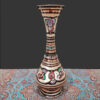 Decorative Copper Vase Hand-Painted with Persian Minakari Enamel, Featuring the Yavar Model with an Elegant Floral Design