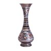 Decorative Copper Vase Hand-Painted with Persian Minakari Enamel, Featuring the Yavar Model with an Elegant Floral Design