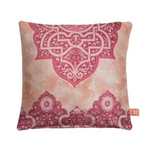 Ethnic Velvet Cushion Cover – Pink Design (Set of 2)