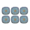 Persian Geometric Mandala Coasters – Round Wooden Artistic Set