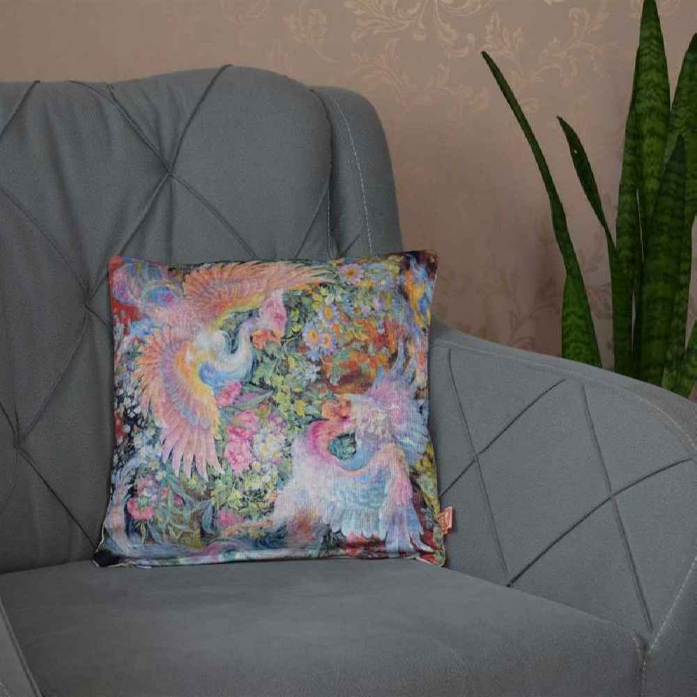 Persian Velvet Cushion Cover – Simorgh Design (Set of 2)
