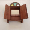 Handcrafted Persian Wooden Wall Key Holder with Traditional Style Door