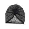 Lace Head Scarf Turban Model Polka Dots