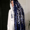 Persian Printed Silk Shawl Double Sided Artistic Calligraphy