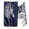 Persian Printed Silk Shawl Double Sided Artistic Calligraphy