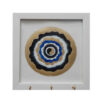 Decorative Wooden Wall Key Holder with the Deign Cheshm Nazar C023