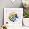 Decorative Wooden Wall Key Holder with the Deign Cheshm Nazar CN45