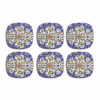 Eslimi Tile Persian Coasters – Round Wooden Artistic Drink Protector Set