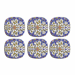 Chai Persian Calligraphy Coasters – Round Wooden Drink Protector Set