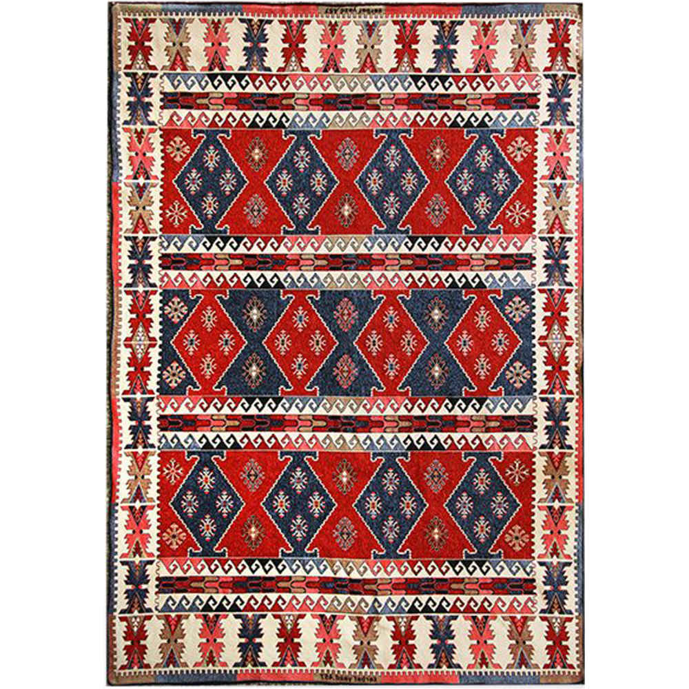 Large Boho Persian Style Zarbaft Indoor Floor Mat