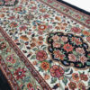 Hand-Knotted Persian Bijar Arvand Runner Rug (Classical Floral Medallion) - Black Wool