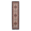 Hand-Knotted Persian Bijar Arvand Runner Rug (Classical Floral Medallion) - Black Wool