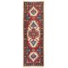 Hand-Knotted Persian Heriz Atoosa Runner Rug (Classical Floral Medallion) - Red Wool