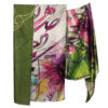 Persian Printed Silk Shawl Double Sided Artistic Calligraphy Atoosa