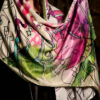 Persian Printed Silk Shawl Double Sided Artistic Calligraphy Atoosa