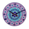 Stained Glass Wall Clock Floral Pattern Sana