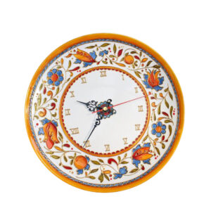 Stained Glass Wall Clock Floral Design Model Tara