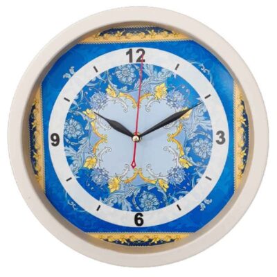 Artistic Persian Plastic Wall Clock with Floral Design – Decorative Accent for Living Rooms and Bedrooms, Model Arya