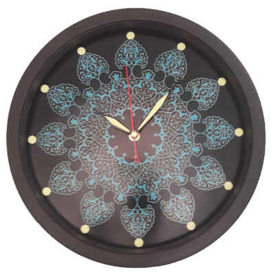 Artistic Persian Plastic Wall Clock with Geometric Design – Decorative Accent for Living Rooms and Offices, Model Raha