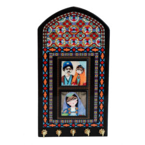 Handcrafted Persian Wooden Wall Key Holder Model Sonati