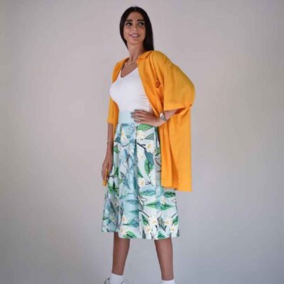 Persian Floral A Line Skirt for Women Model Sanjaghak
