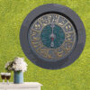 Handcrafted Persian Wooden Wall Clock with Calligraphy Pattern Vida