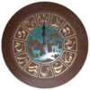Handcrafted Persian Wooden Wall Clock with Calligraphy Pattern Yavar