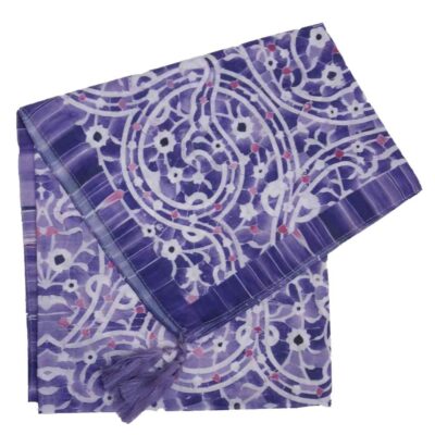 Artistic Print Summer Scarf for Women - Luxe and Vibrant Baharan Design