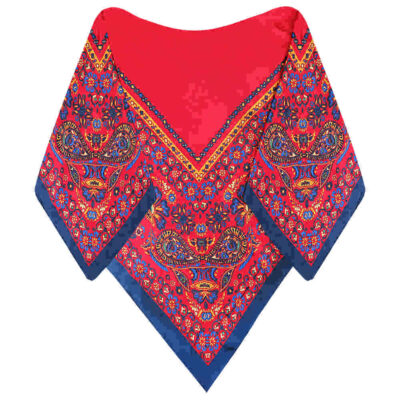 Floral Print Silk Scarf for Women - Luxe and Vibrant Ayda Design