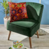 Ethnic Red Velvet Cushion Cover - Qashqai Design (Set of 2)