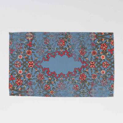 Set of 4 Blue Fabric Placemats Under the Plate – Model Sama